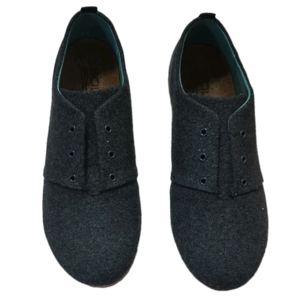 SOLE District by ReCORK Lark Loafers Wms 10/Mens 8.5 Slip On Grey Wool Cork